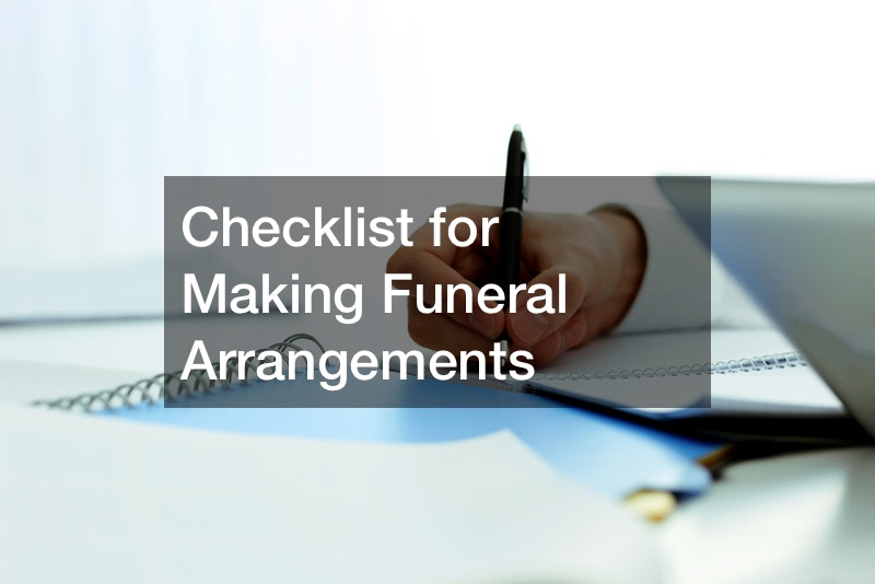 Checklist for Making Funeral Arrangements